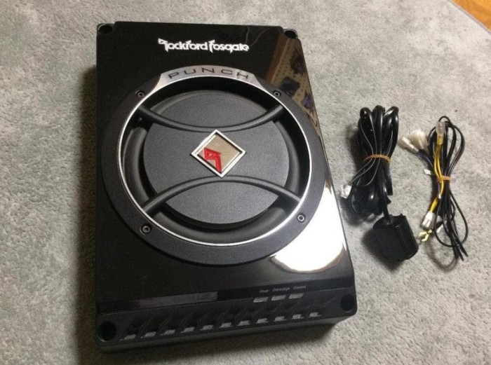 subwofer aktif kolong mobil rockford JPS100 8 inch original resmi