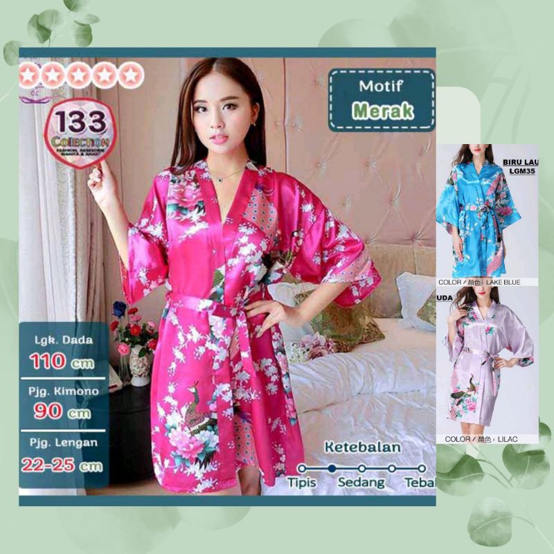 Kimono Satin Silk Import_ Kimono Bride Premium Sleep Wear