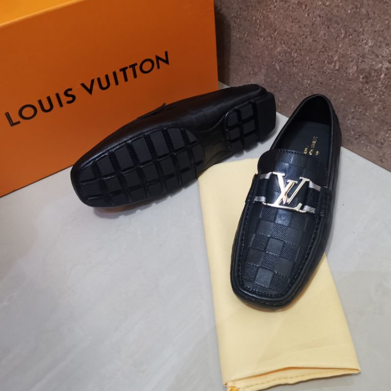 lv slip on pria mirror vip shoes men cowok sepatu lou is vuitton loafer