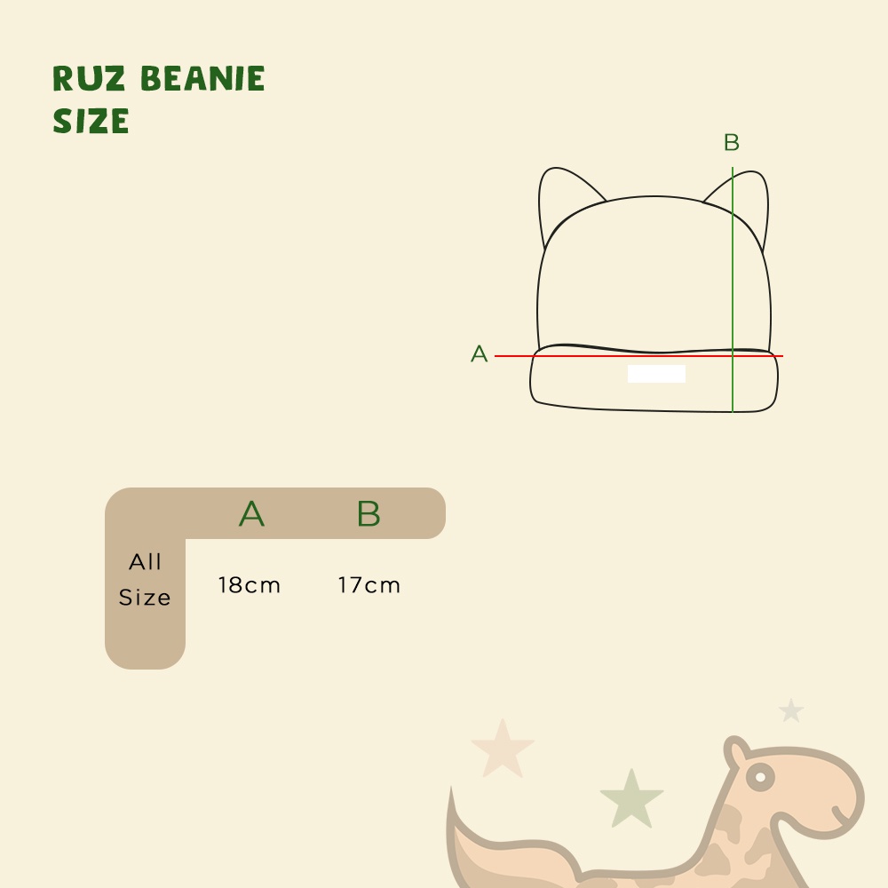 BEANIE BAYI PUER'S RUZ BEANIE ( TOPI BAYI/ TOPI ANAK /BEANIE ANAK/ KUPLUK BAYI)