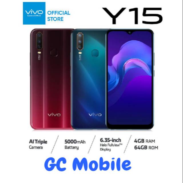 Vivo Y15 Ram 4Gb Rom 64Gb Garansi RESMI | Shopee Indonesia