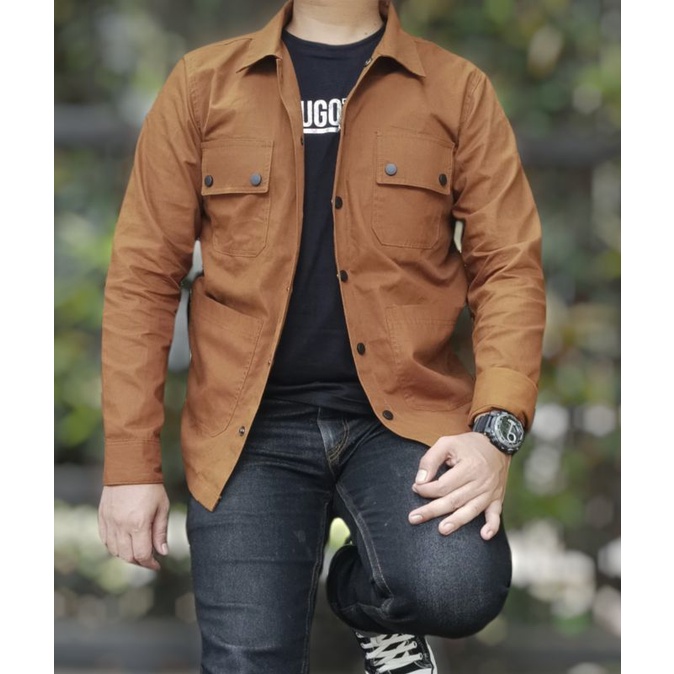 JAKET SEMI PARKA ELBOWS CARAMEL