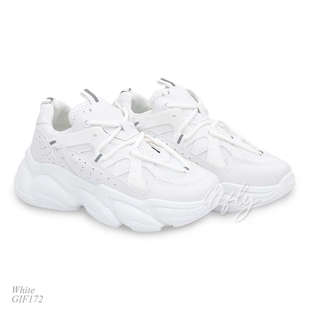 [Gifly] Eun-Young Sneakers Wanita Korea Shoes GIF172-White