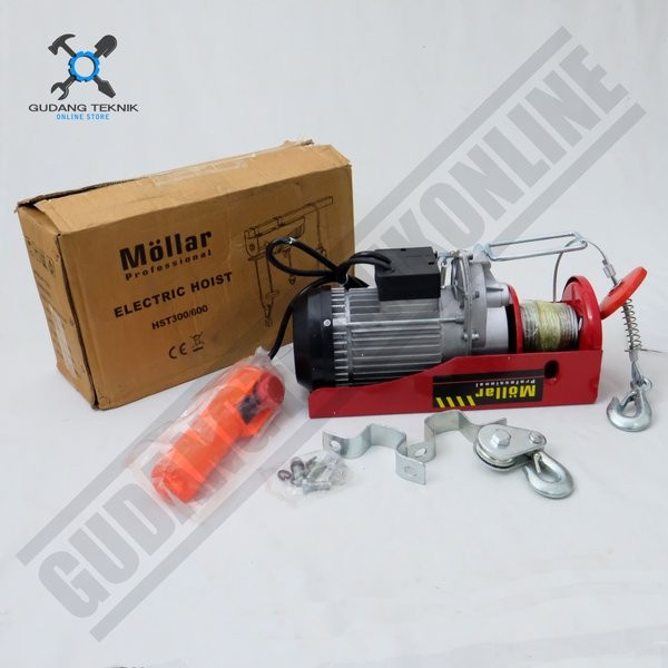 Electric Hoist MOLLAR HST300/600 Katrol Mini Listrik 600KG Elektrik