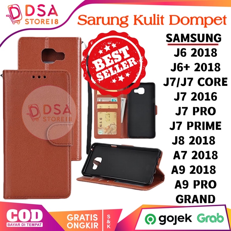 Case Samsung J7 Prime / Casing Samsung J7 Pro / J6 Plus J5 2015 J7 J5 Pro J7 Core 2016 Leather Case 