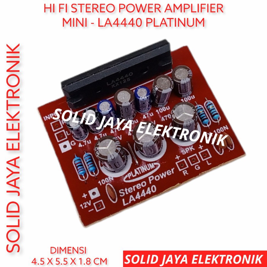 KIT POWER MINI 40W 12V LA4440 POWER AMPLI AMPILIFER STEREO 12 V VOLT AKI ACCU STRUM 12VOLT DC 12V STEREO POWER MINI LA 4440 PLATINUM ASLI ORI ORIGINAL