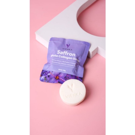 Gluta Collagen Soap with SAFFRON Vienka|Sabun Mandi pemutih