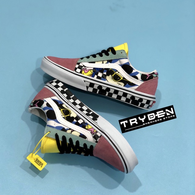 Sepatu Vans Old Skool Disney 80s Mickey The True White