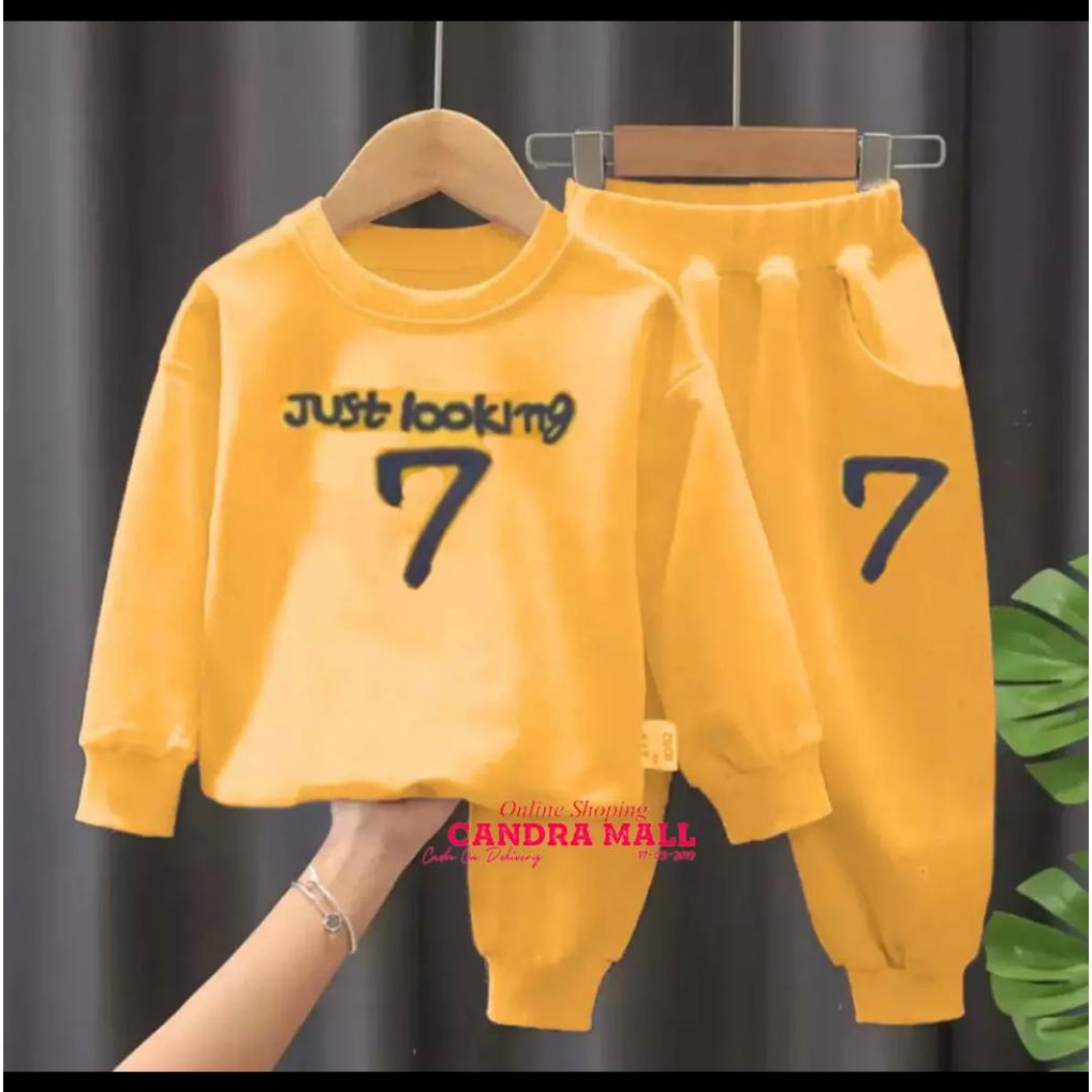 COD / SETELAN SWEATER ANAK TERBARU/SETELAN JUST LOOKING BISA PILIH WARNA 1-5 TAHUN