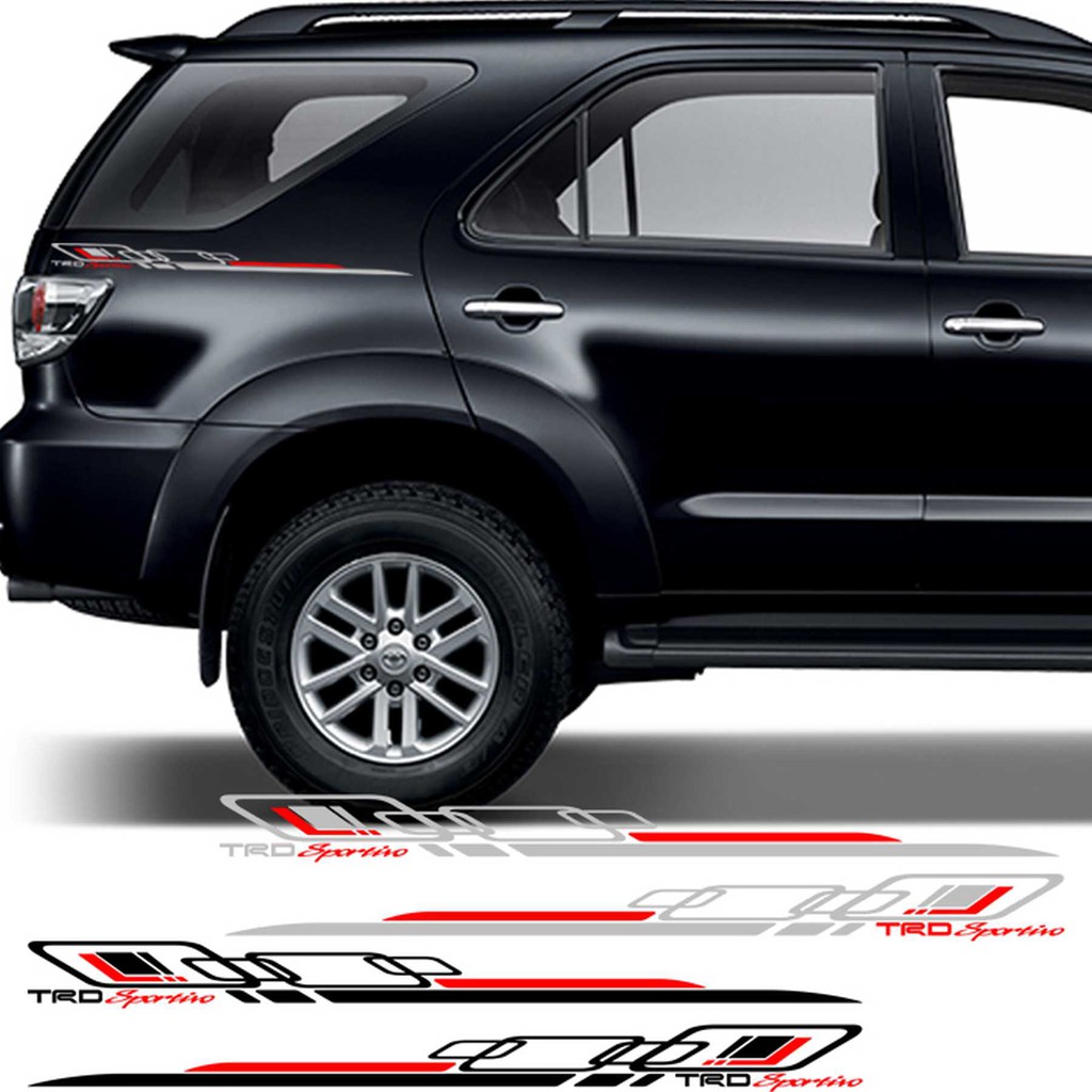 Stiker Mobil Body Samping Trd Sportivo List Belakang Sticker Variasi