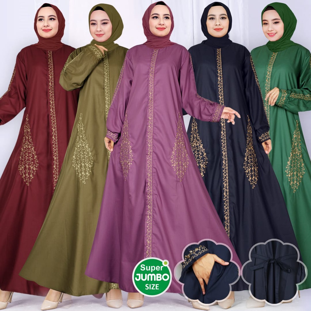 Gamis Toyobo Bordir Katun Linen - Gamis Terbaru2021 Lebaran Wanita Remaja