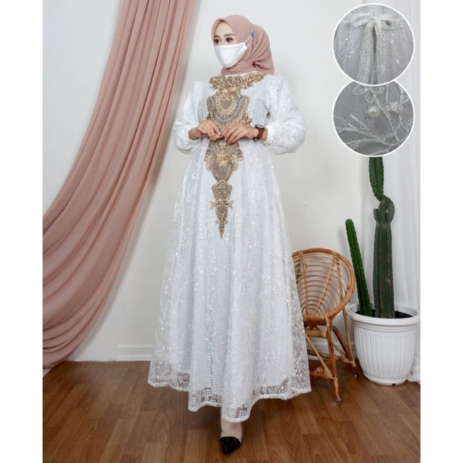 Gamis malika kebaya/ gamis modern / gamis muslim / gamis pesta