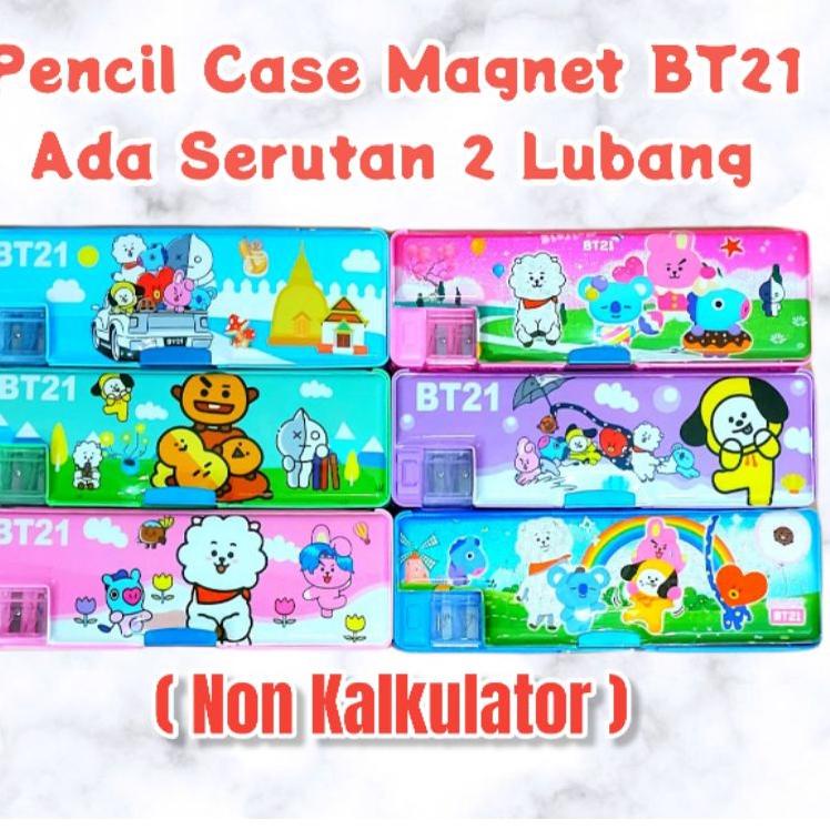 

☛Flash sale}!! Kotak Pensil Kalkulator BT21 Murah ada 2 Serutan ^