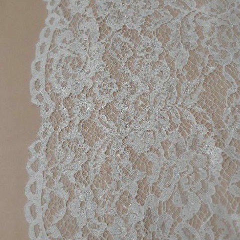 Bahan Gaun Gamis Brukat Cord warna putih tulang