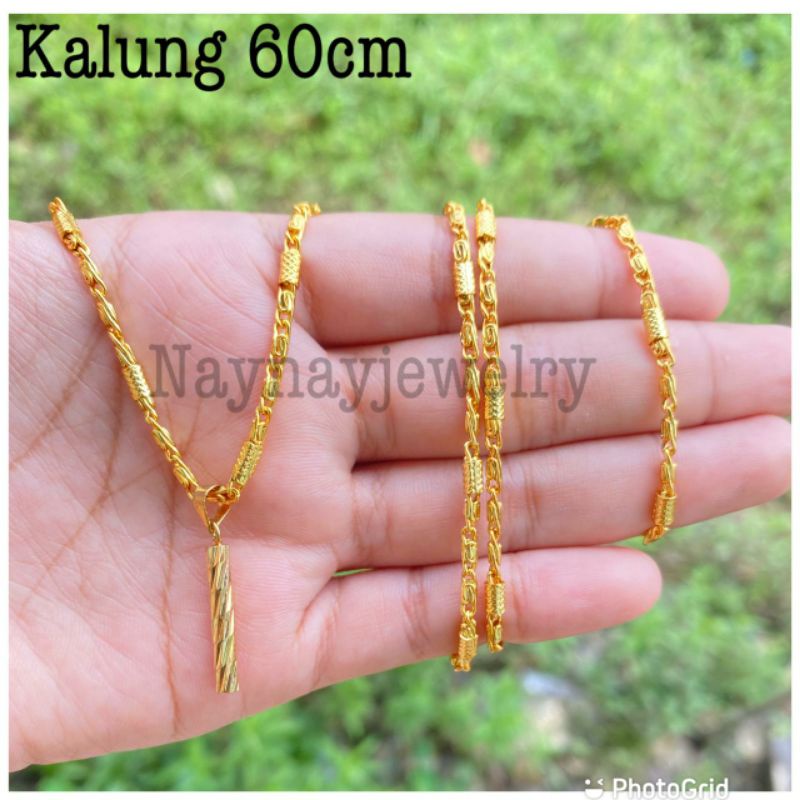 Kalung koin bambu 60cm B hijab