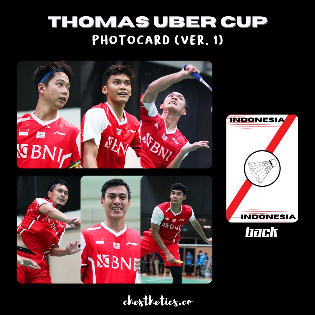 Atlet Badminton Bulutangkis Indonesia Thomas Uber Cup 2022 Photocard Minions Daddies Kevin Sanjaya J
