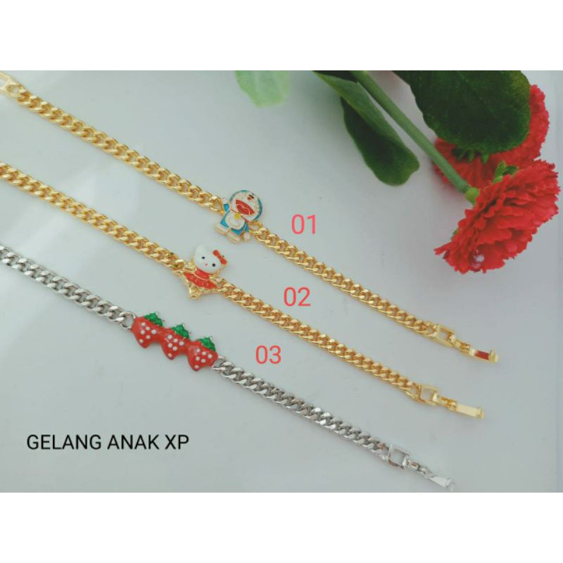 Fourfashion - Gelang Anak Ekonomis Karakter Lucu Murah Lapis Emas Gelang Anak Xuping -