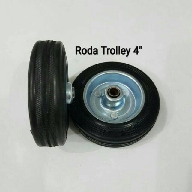  Roda  Troli Only 4 Inch Roda  Karet  Only 4 INCH Shopee 