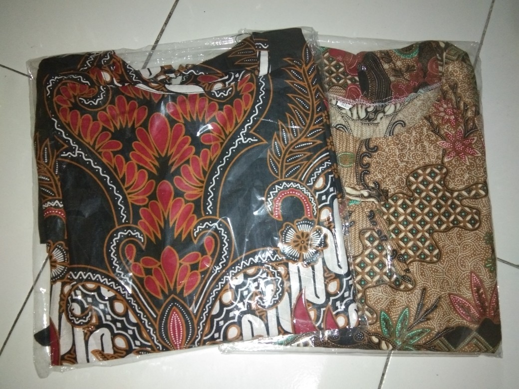 Tey-17 Batik Wanita Asj Sa Hrb026 Kenongo Kemeja Tosca Pendek