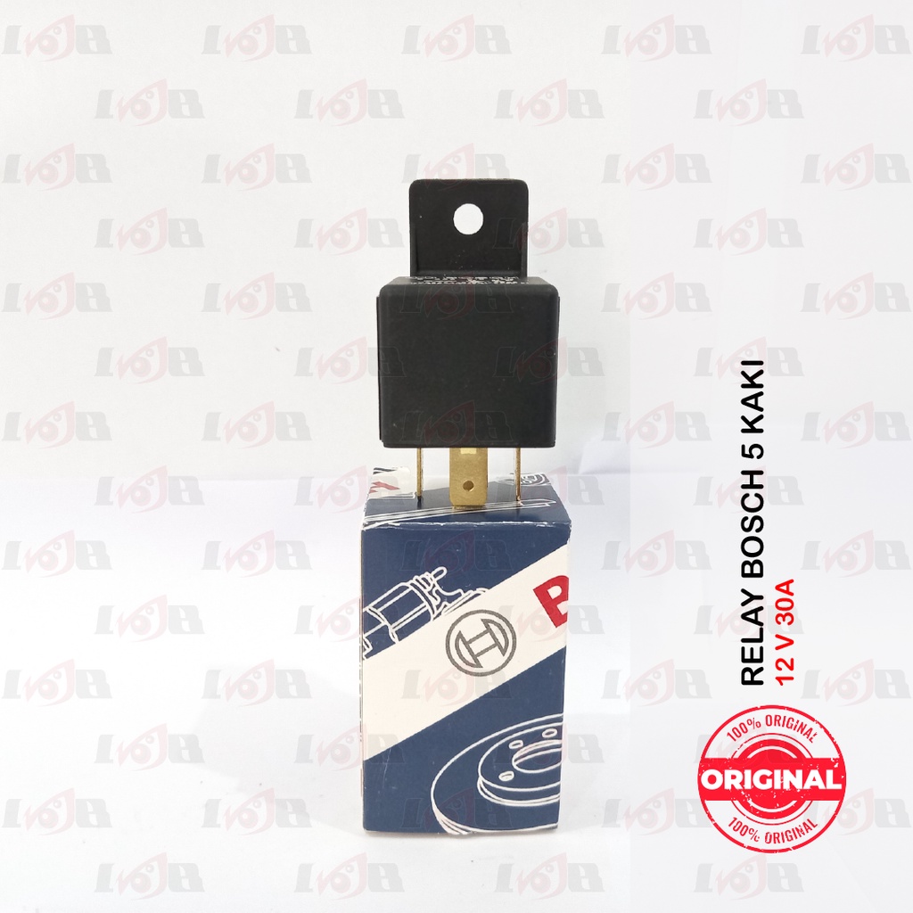 Relay Bosch 12v Kaki 5 Pin 30a Rellay Original Asli Relai Motor Mobil