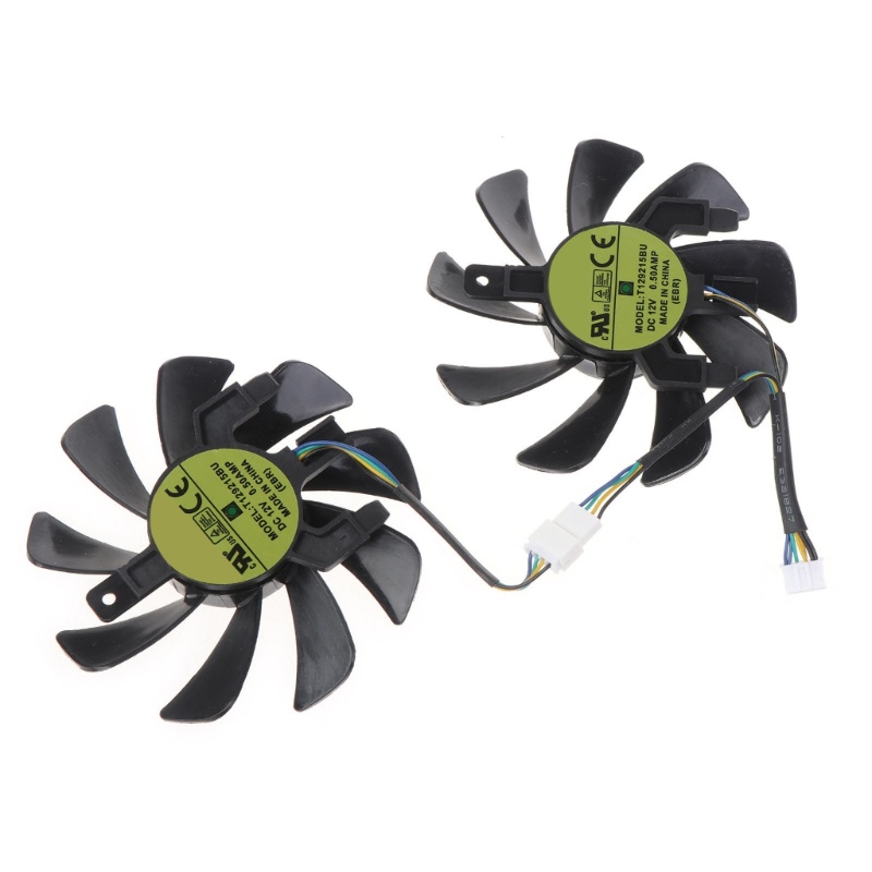 Bt 2pcs/set Ukuran 85mm/3.35inch T129215Su Kipas VGA Untuk Sapphire Rx580 2048SP 8G D5 Kartu Grafis Cooling Fan 4Pin 12V 0.5A