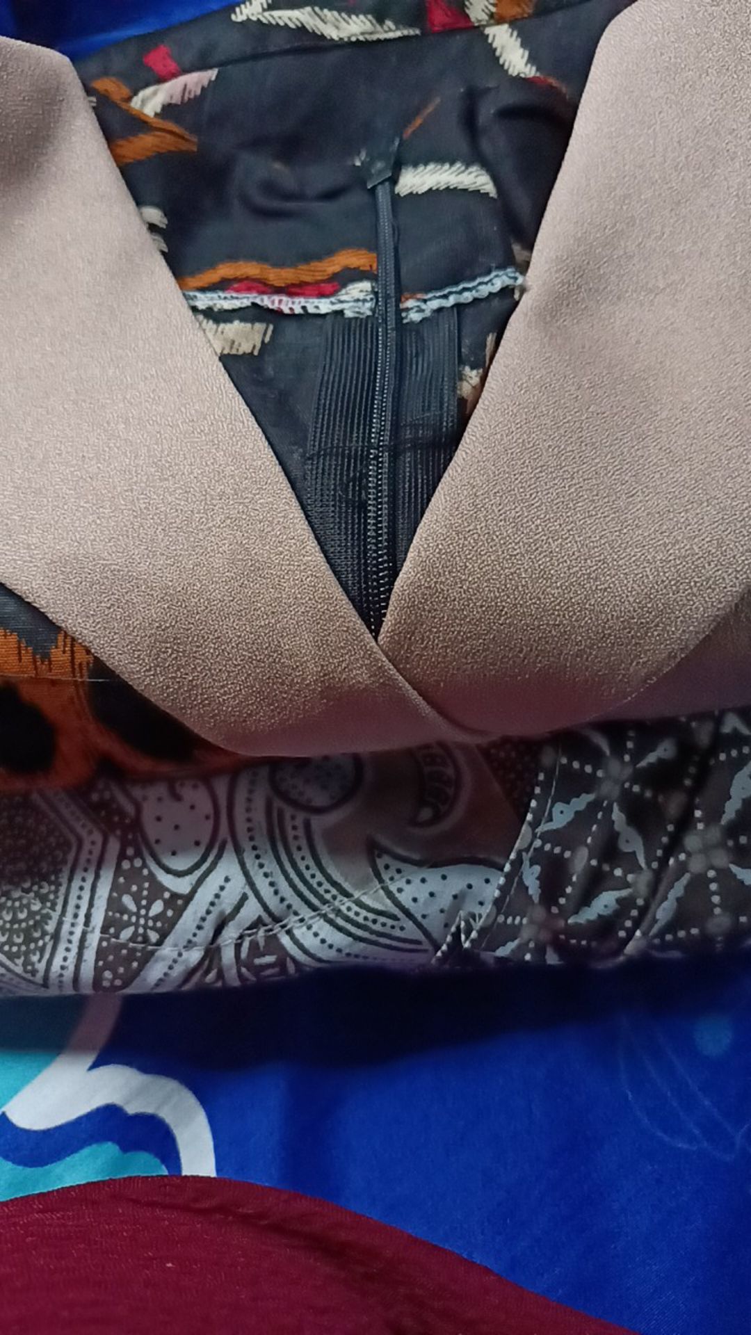 Tey-17 Batik Wanita Asj Sa Hrb026 Kenongo Kemeja Tosca Pendek