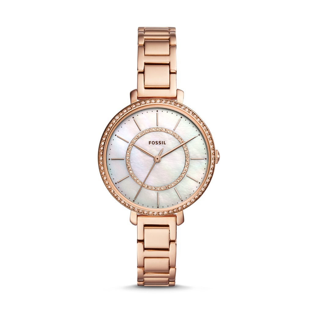 Fossil Jocelyn Dress - Stainless Steel - Rose Gold - Jam Tangan Wanita - ES4452