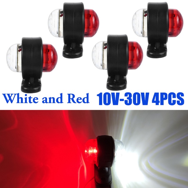 Lampu Sein Samping LED Warna Putih / Merah Untuk Mobil Truk / Trailer / Van / Caravan