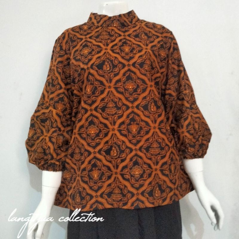 MARION BLOUSE BATIK KONDANGAN | ATASAN BATIK WANITA BAJU KERJA