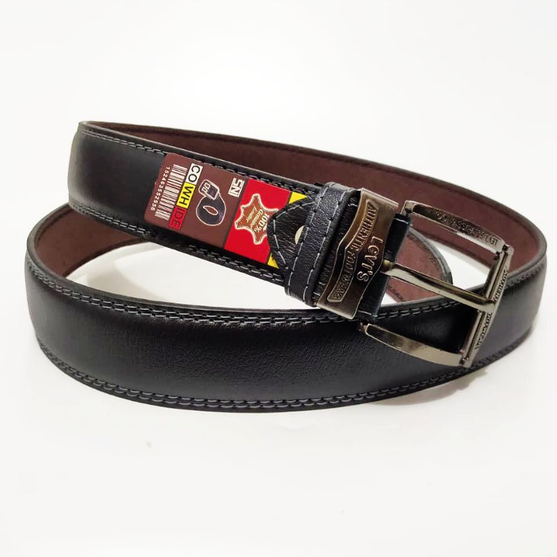 Ikat Pinggang Pria 501 Genuine Leather Gesper Cowok Sabuk Pria Men Belt 501 Import