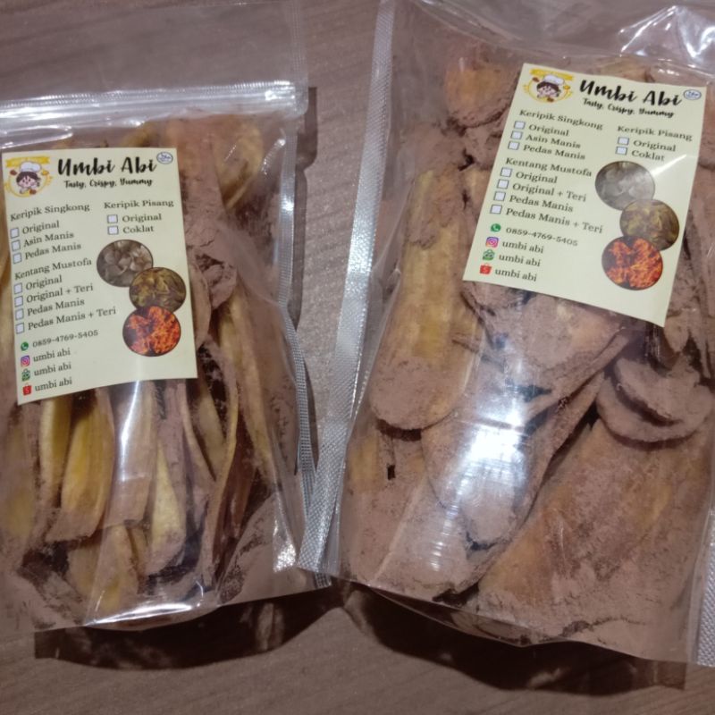 

keripik pisang coklat "umbi Abi