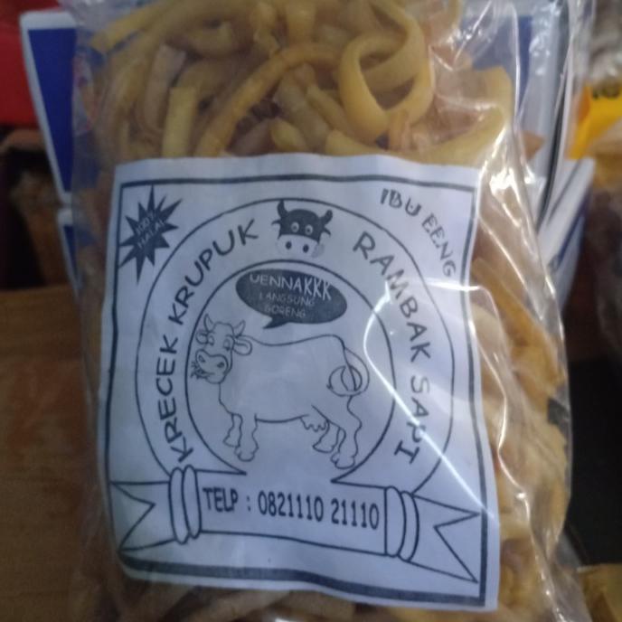 

Kerupuk Kulit Sapi / Krecek Rambak Mentah Stik Panjang 500Gram