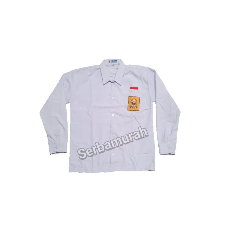 Baju putih  seragam sekolah smp lengan panjang seragam sekolah smp