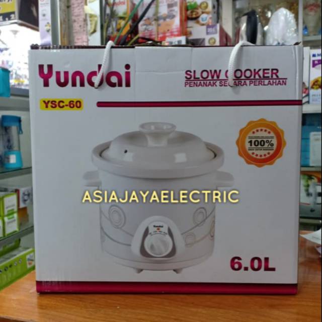 SLOW COOKER CERAMIC ANAK PENANAK YUNDAI 6L 6LITER TIM OBAT SOUP SEHAT