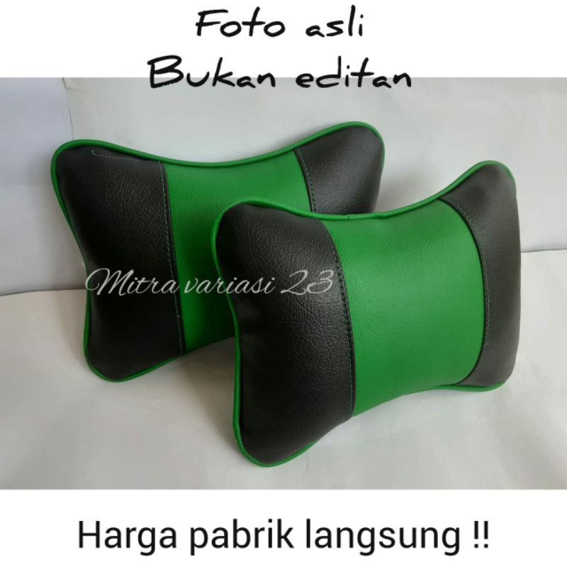 Bantal mobil kulit sintetis  / sandaran kepala kulit sintetis / bantal mobil micro fiber