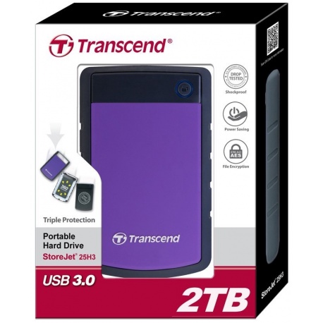 Hardisk Eksternal Storejet Transcend HDD 2TB H3/H3B Hard Drive Antishock Militer Grade