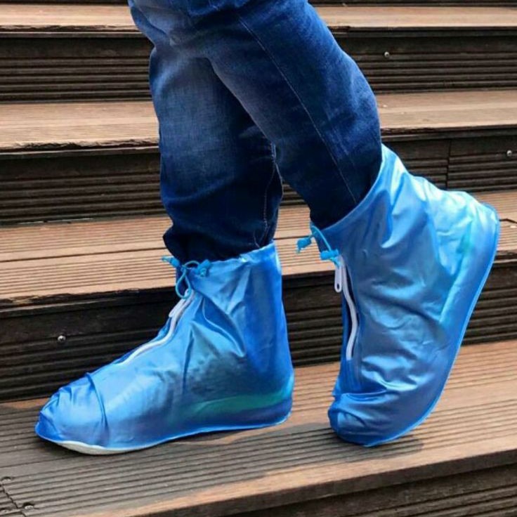 Cover Sepatu Anti Air / cover sepatu anti hujan / Rain Cover Hujan Sepatu dengan Reflektor Cahaya-5