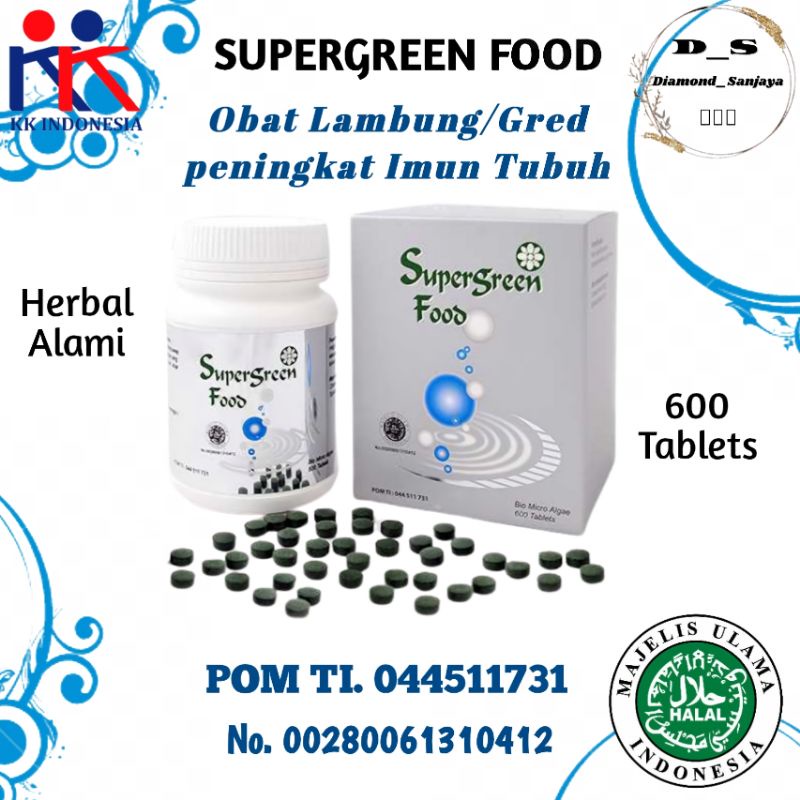Super GF SGF 600 Tablets • Obat Asam Lambung / Herbal / ORI 100% •  KK INDONESIA