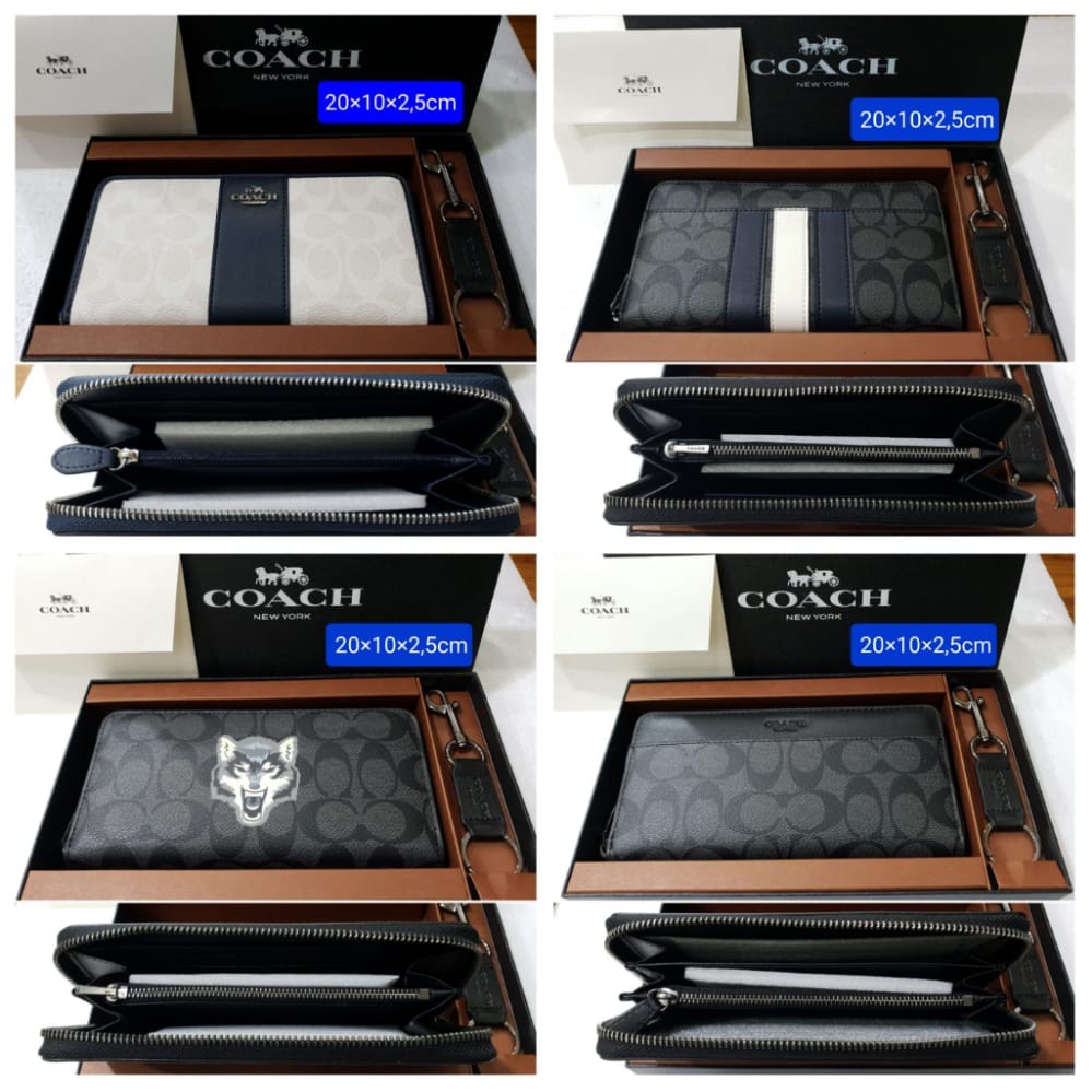 DOMPET PRIA PANJANG COACH ORI FO BAHAN KULIT