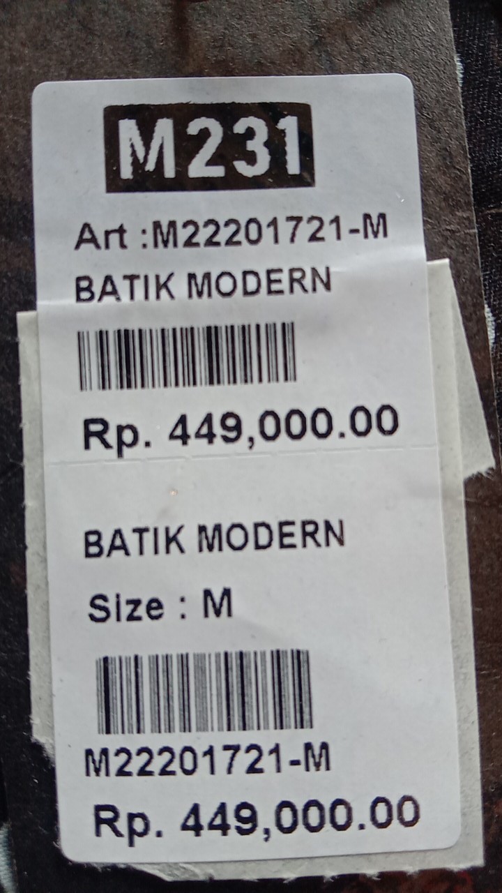 M231 Kemeja Pria Batik Panjang Hitam 1721b