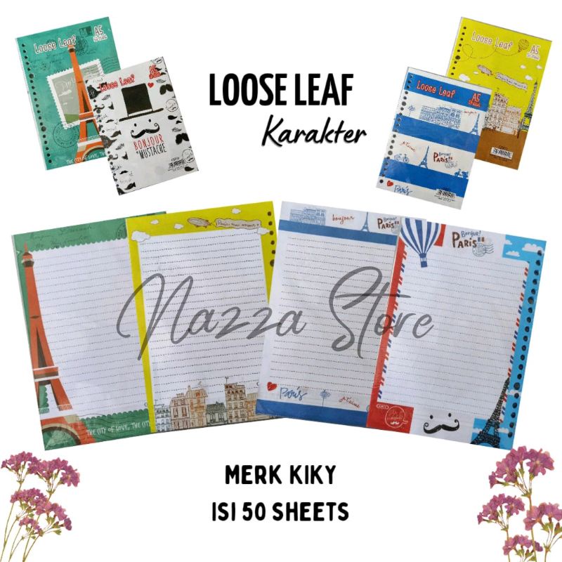 KIKY Loose Leaf / Kertas Binder Karakter A5 isi 50 lembar