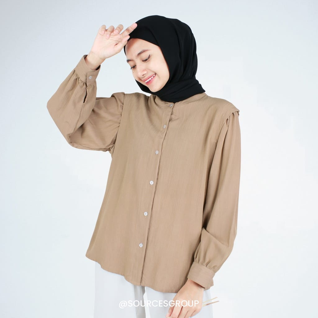 BEFAST - ZEC OOTD Wanita Blouse REVIN / Keiko Blouse / Blouse Wanita Terbaru 2022 / Fashion Remaja Casual / Blouse Lengan Panjang / Blouse Bnayak Warna / Blosue Termurah / OOTD Remaja Kampus