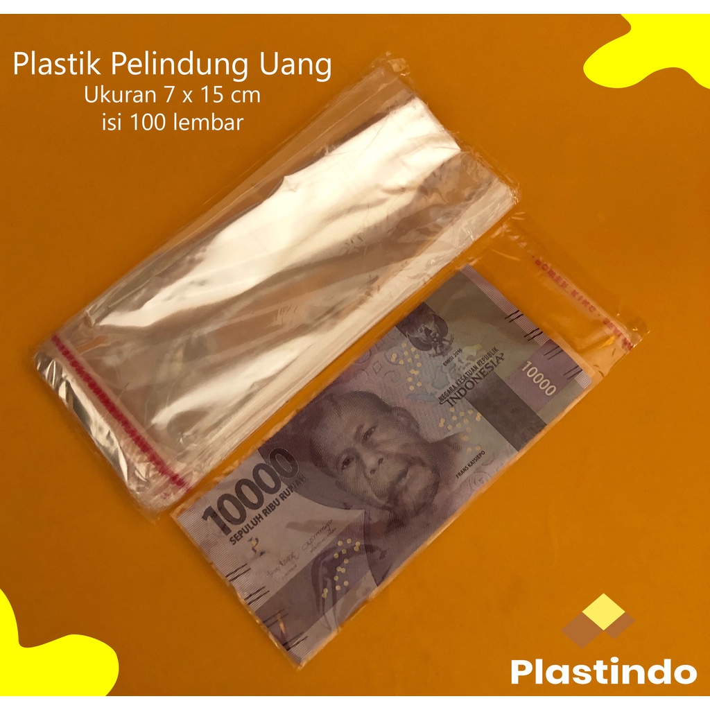 Plastik Pelindung Uang ukuran 7 x 15 cm | Plastik uang | Plastik Buket Bunga Uang