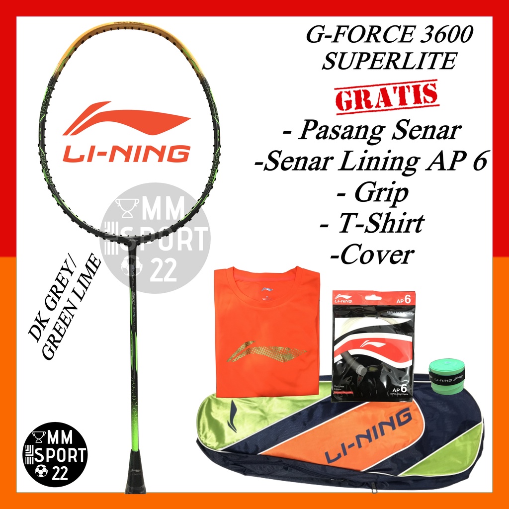 Raket Badminton LINING G FORCE 3600 SUPERLITE ORIGINAL