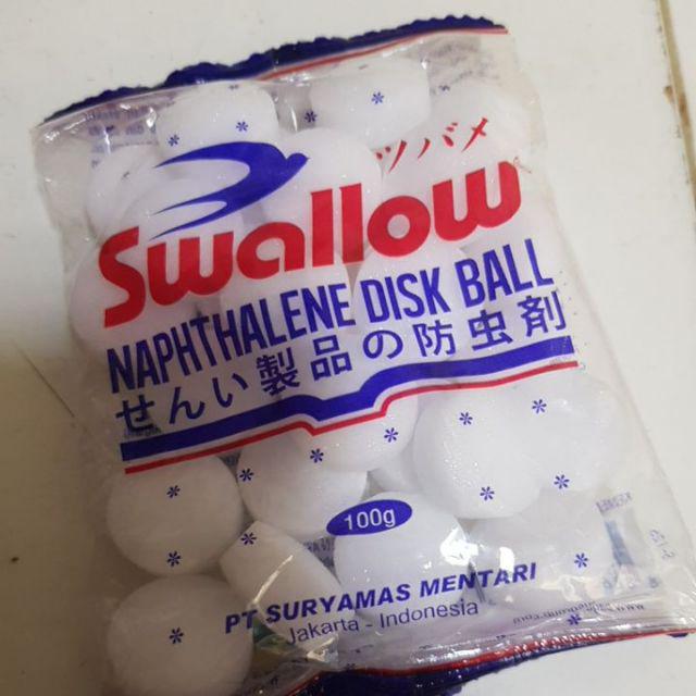 Swallow Kamper Napthalene Disk Ball Putih 100 Gram