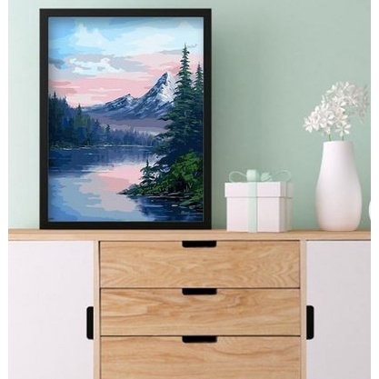 DIY Full Drill Diamond Painting - 5D Mountain Lake Stitch Kit