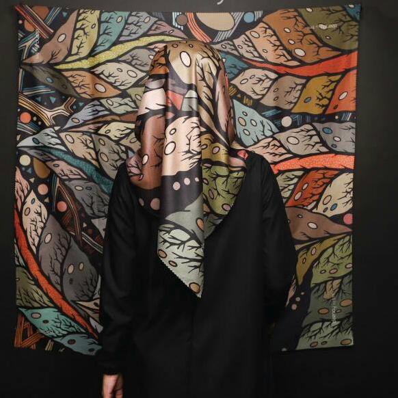 IIL NEW HIJAB DEENAY MOTIF ZARINA ORIGINAL SHINY VOAL GLOWING .