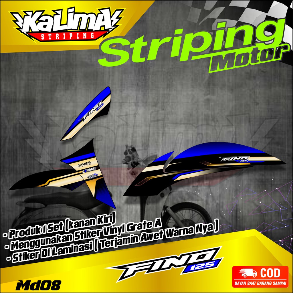 

striping stiker Mio Fino - motif racing kode md08