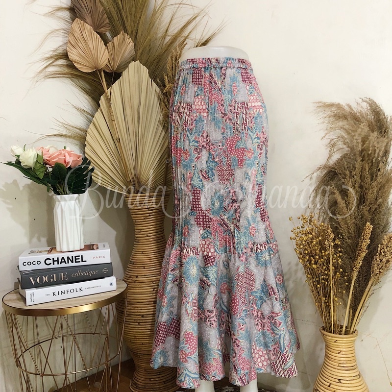 Rok Batik Plisket Duyung-Mojang Wardah Pink