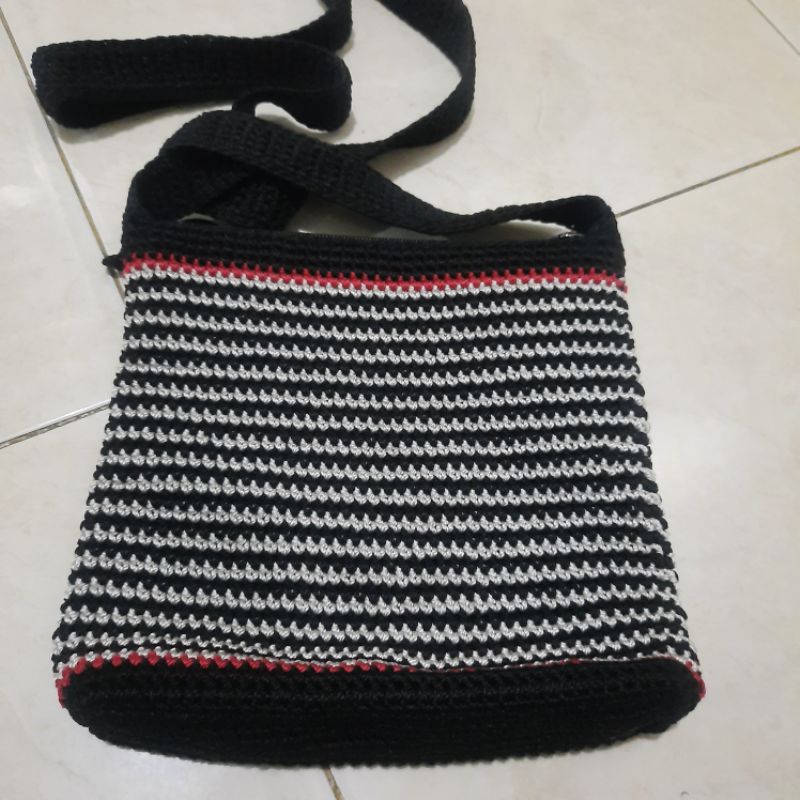 Dowa bag tas Dowa selempang sling hitam free ongkir